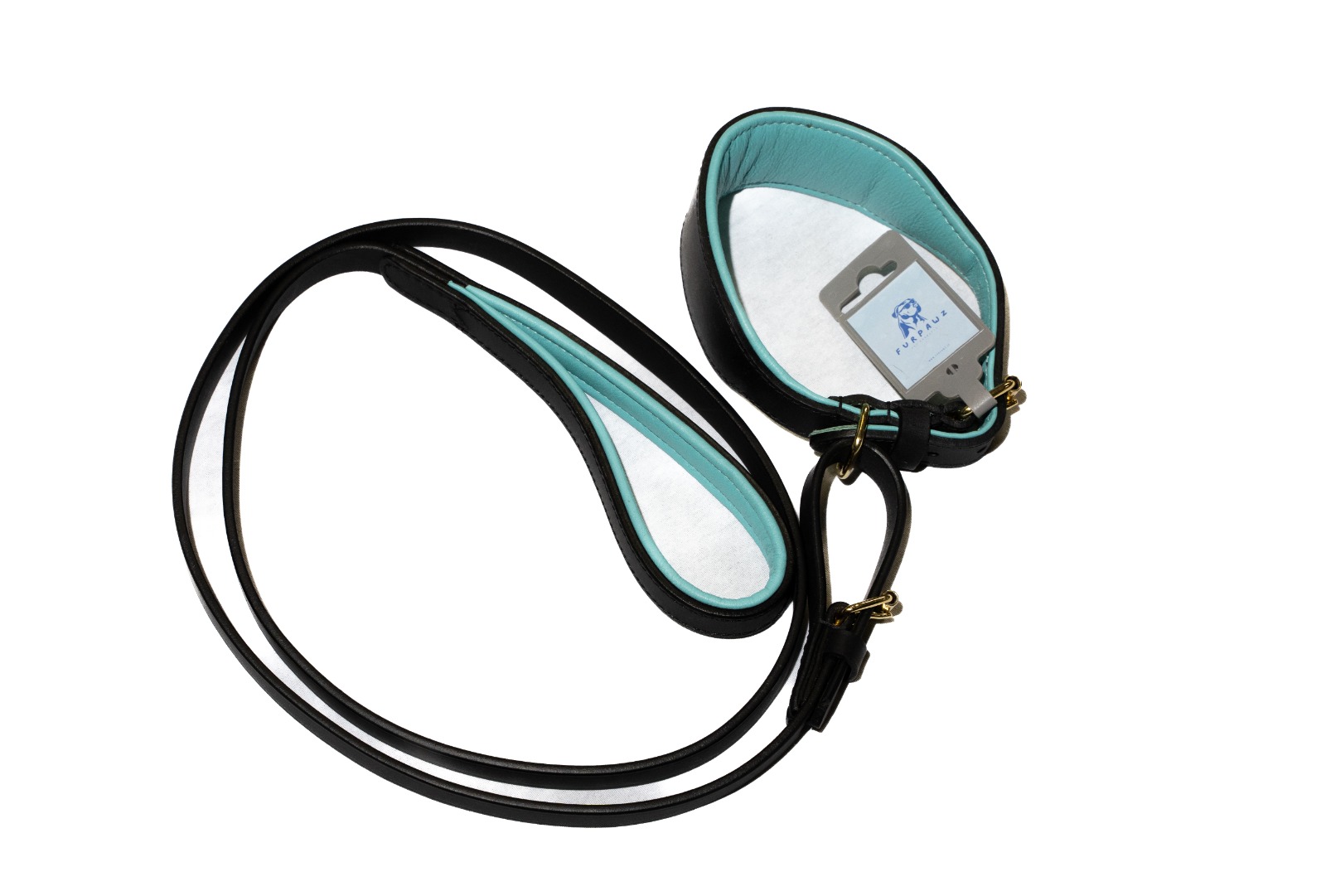 Greyhound Leather Eva Padded Lead and Collar Set - Image 2