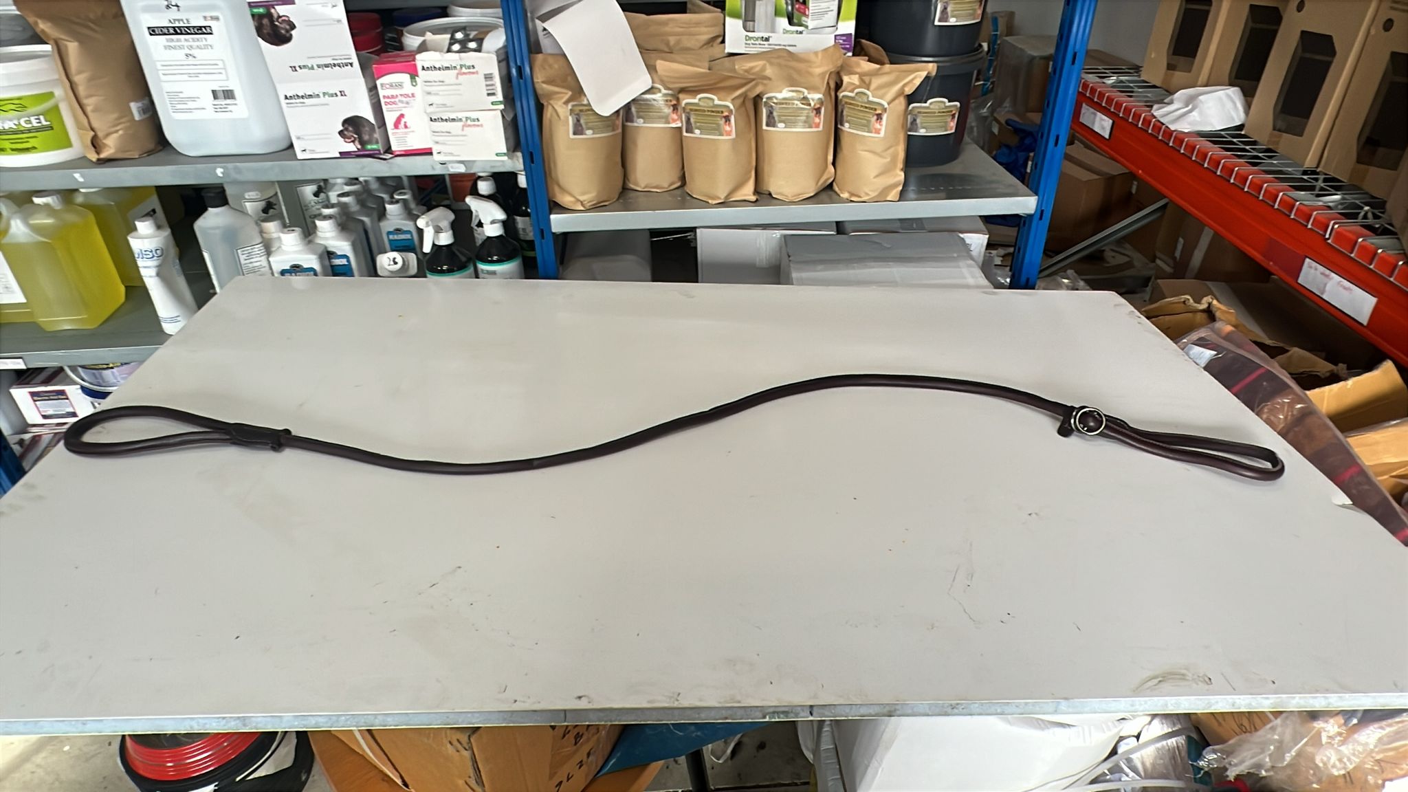 Handcrafted Rolled Leather Slip Lead - Image 6