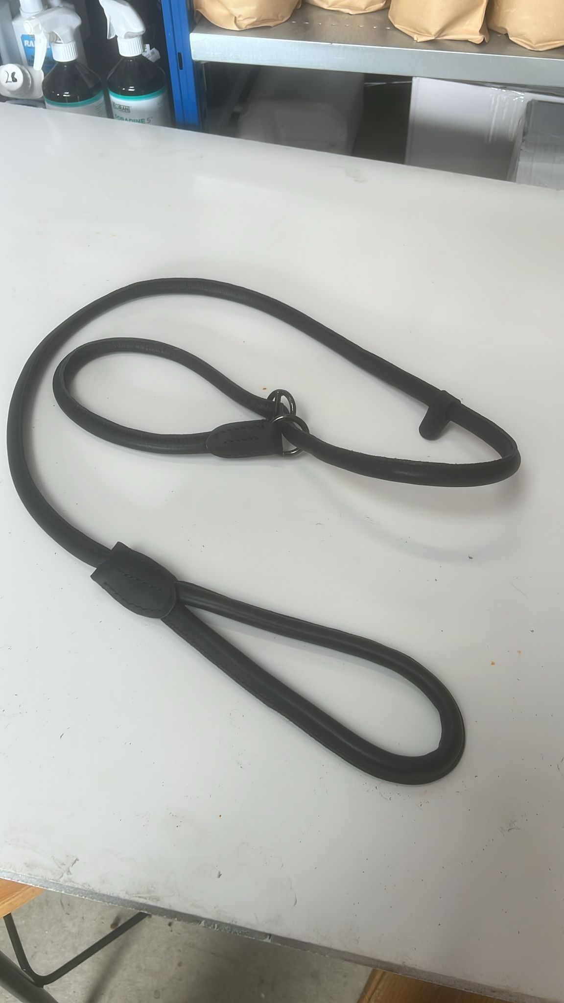 Handcrafted Rolled Leather Slip Lead - Image 5