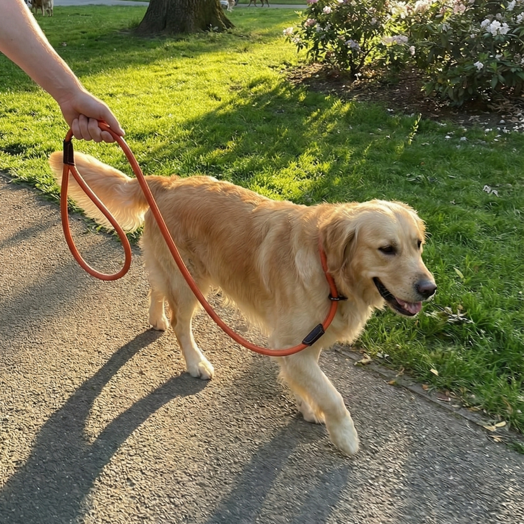 Handcrafted Rolled Leather Slip Lead
